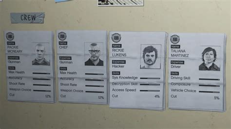 Gta 5 heist crew members guide for each heist : .